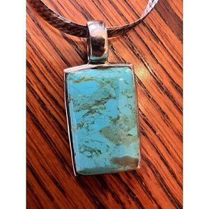 Vintage 925 Sterling Silver Set Necklace Ring Turquoise